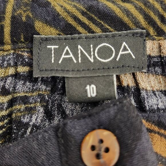 TANOA Nu'uuli Flutter Sleeve Girl's Dress TD801 Palm Leaf Made in Hawaii size 10 - Picture 4 of 10